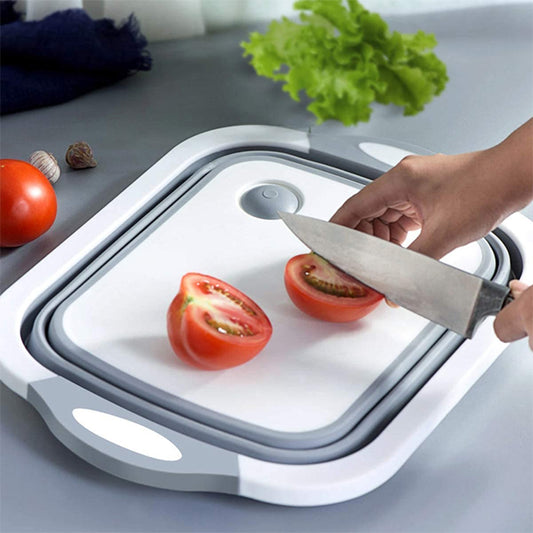 Multifunction Collapsible Cutting Board, Chopping Board with Colander