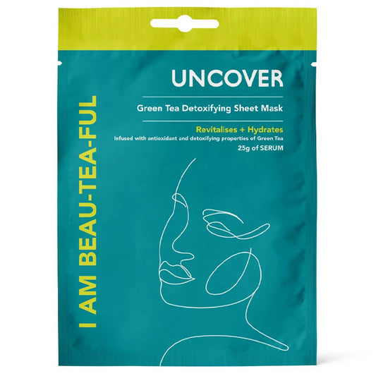 Uncover I am Beau-Tea-Ful Green TeaDetoxifying Sheet Mask - 25g