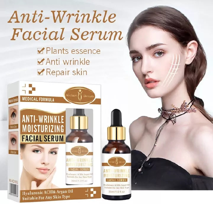 Aichun Beauty Anti-Wrinkle Moisturizing Face Serum With Hyaluronic Acid & Argan Oil