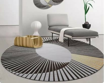 Modern minimalist round was rugs