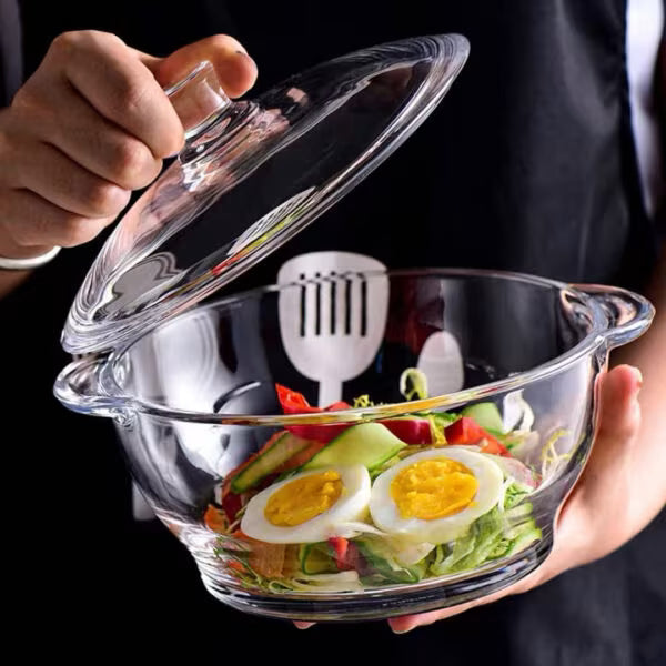 20cm Glass Bowl with Lid