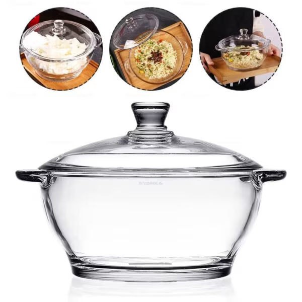 20cm Glass Bowl with Lid