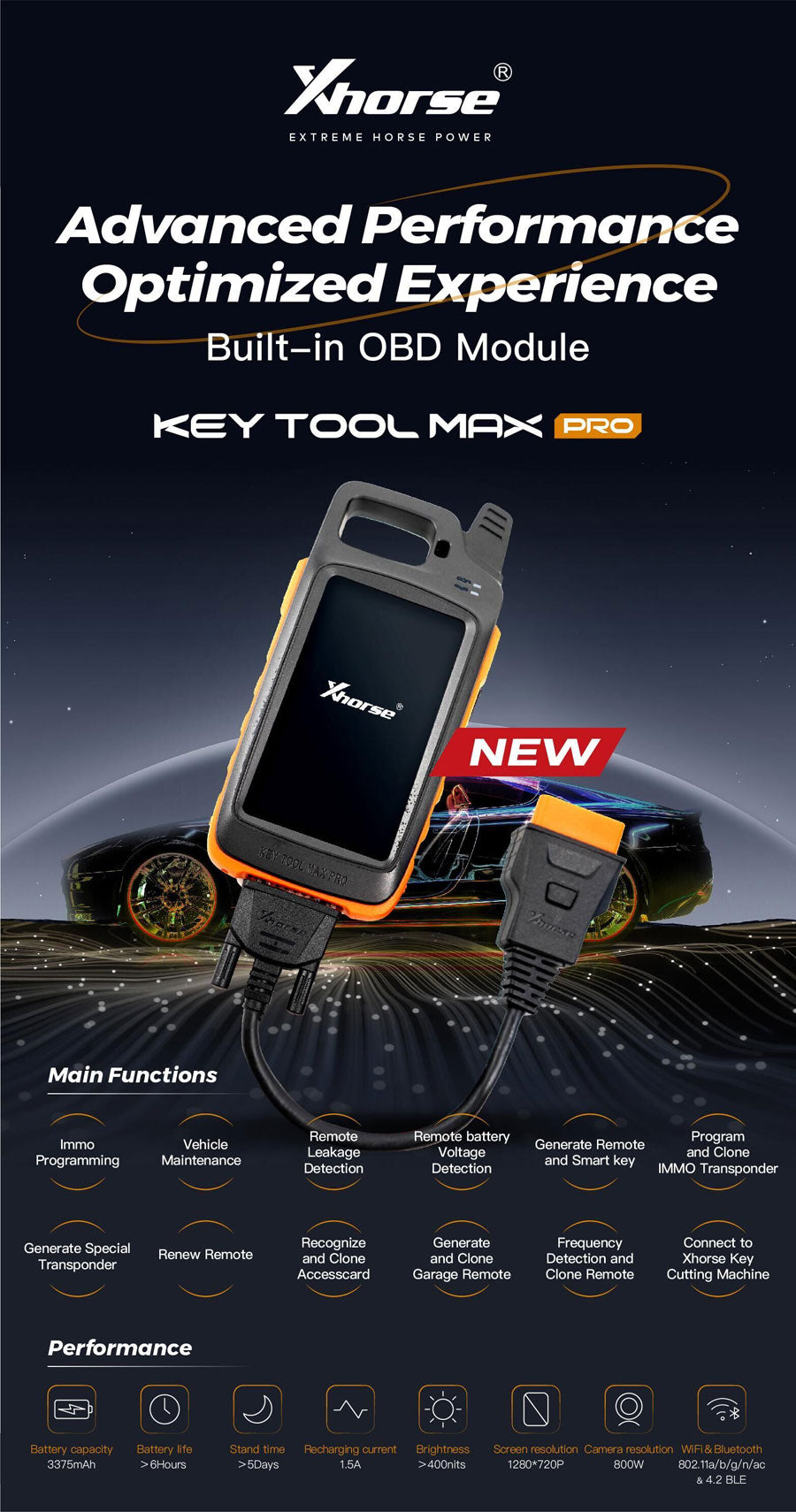 Xhorse VVDI Key Tool Max Pro With MINI OBD Tool Function Support Read Voltage and Leakage Current