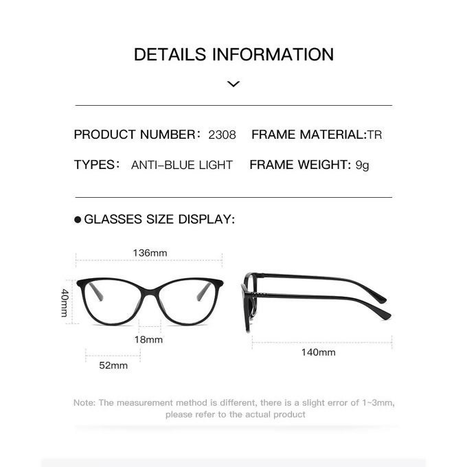 Cat Eye Small Frame Glasses Photochromic