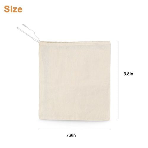 3-Pack Reusable Fine Mesh Nut Milk Strainer Bags - Almond, Soy, Juice