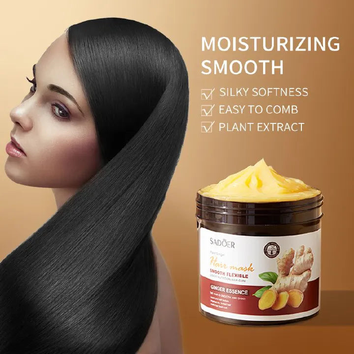 SADOER Ginger Hair Care 4-Piece Set: Deep Nourishment for Elastic, Shiny Hair