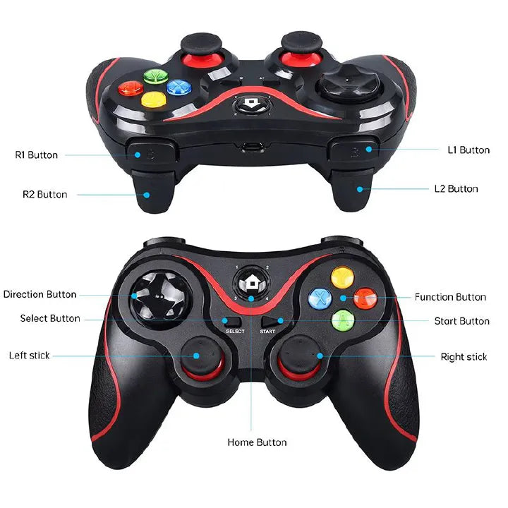 V8 2.4G Bluetooth Wireless Game Controller for Android PC PS3 PS4 Switch Gaming