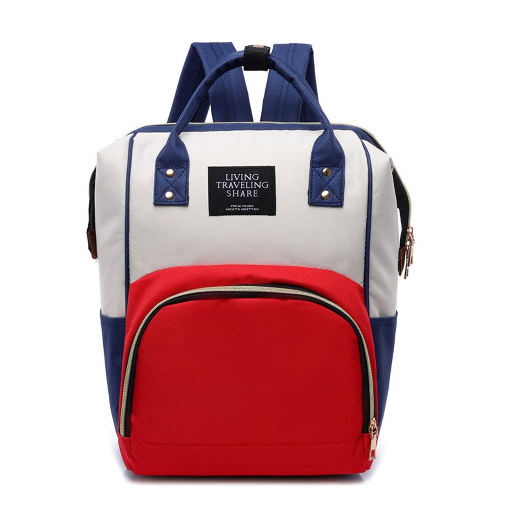 Generic Insulated Large Capacity Mommy Bag Backpack Red Blue