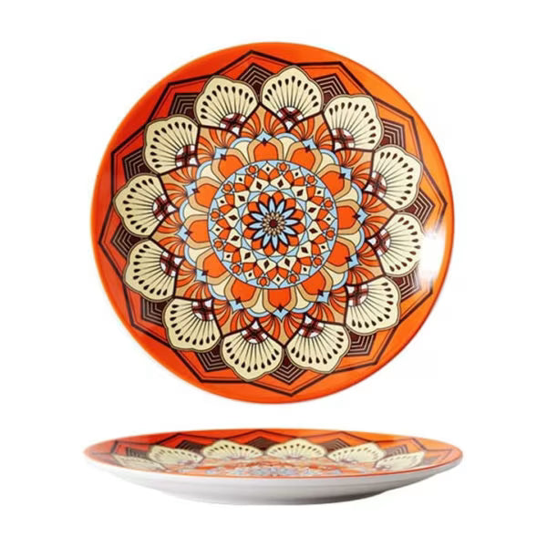 26cm Bohemian Ceramic Dinner Plate.