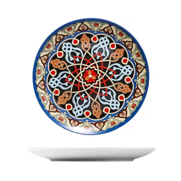 26cm Bohemian Ceramic Dinner Plate.