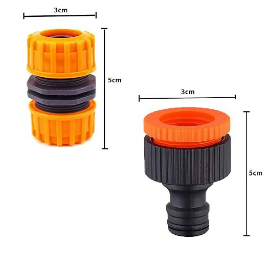 3pcs 1/2" 3/4" Garden Water Hose Pipe Fitting Set