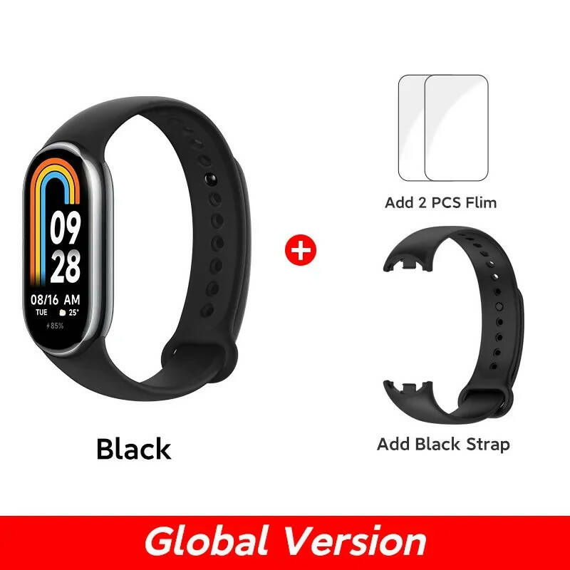 Global Version Xiaomi Smart Band 8 Blood Oxygen Monitor 1.62'' AMOLED Screen 16 Days Battery Life