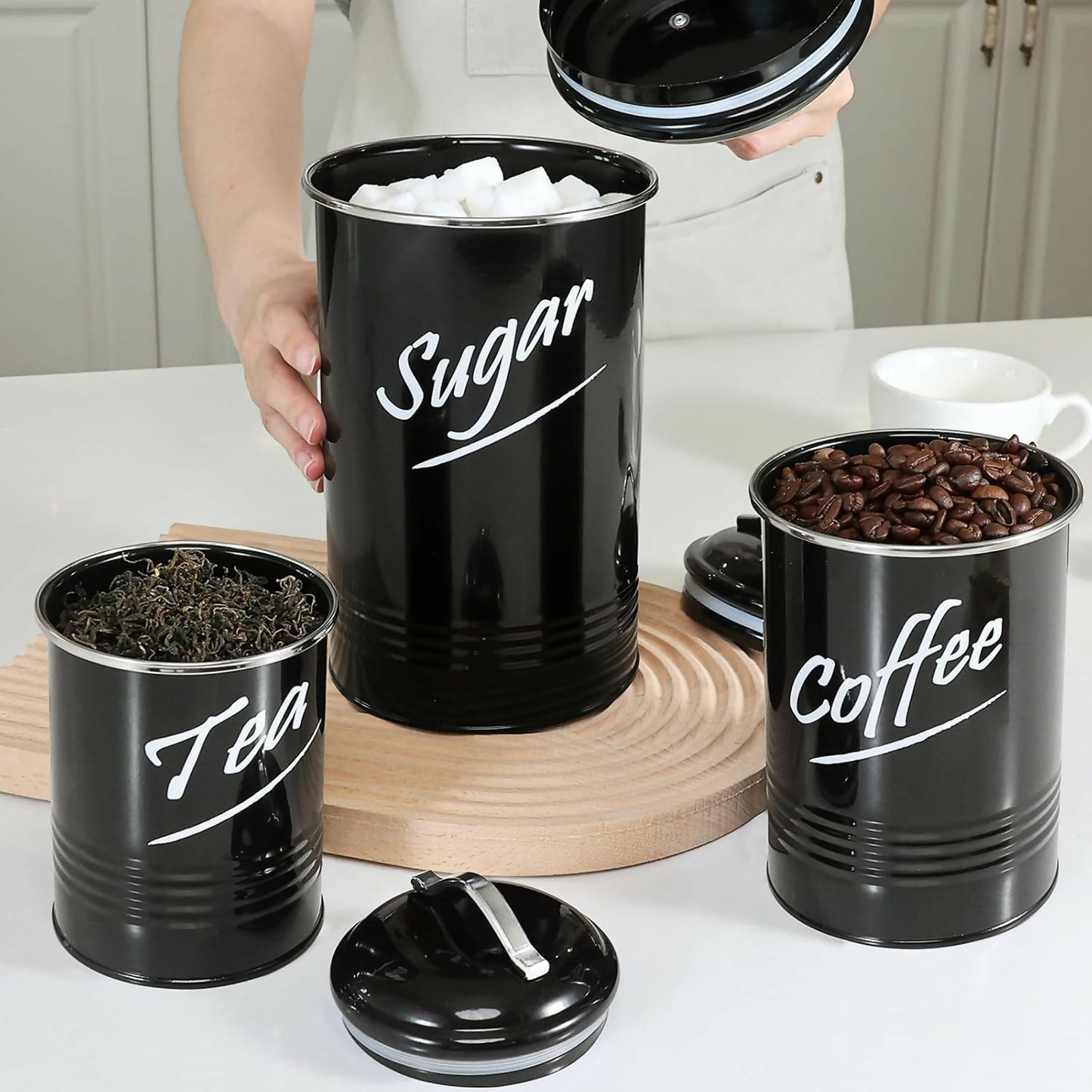 7 in 1 Storage Canisters wth Lid and Stand