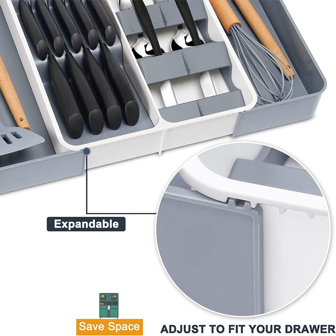 Expandable Cutlery Organizer Drawer Utensil Organizer Cutlery Rack Knife Silverware Drawer Organizer