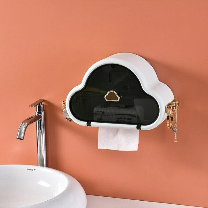 Multipurpose water proof cloud shaped bathroom organizer or tissue serviet holder