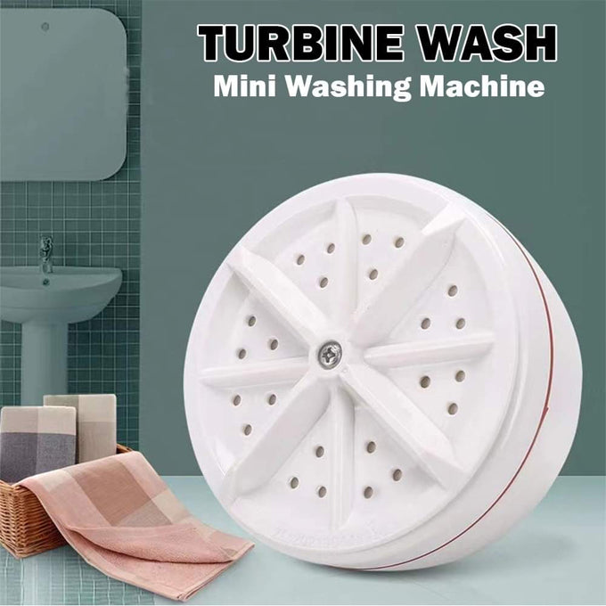 Turbine multi-purpose ultrasonic mini washing gadget