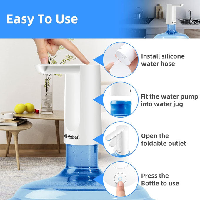 Foldable long spout automatic water dispenser