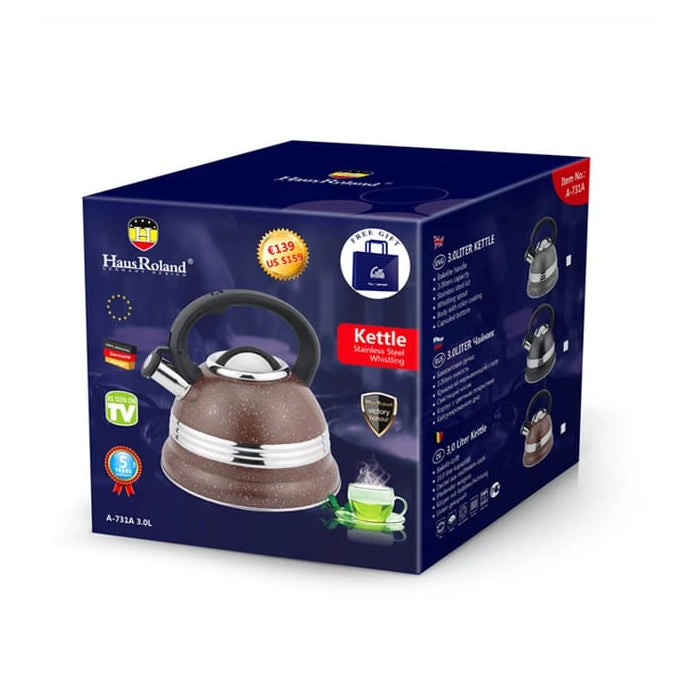 Heavy stainless steel Haus Rolland 3.0L cook n serve high pressure kettle available in granite black colour