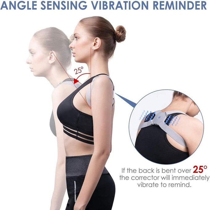 Adjustable Posture Corrector, Intelligent Posture Reminder with Sensor Vibration