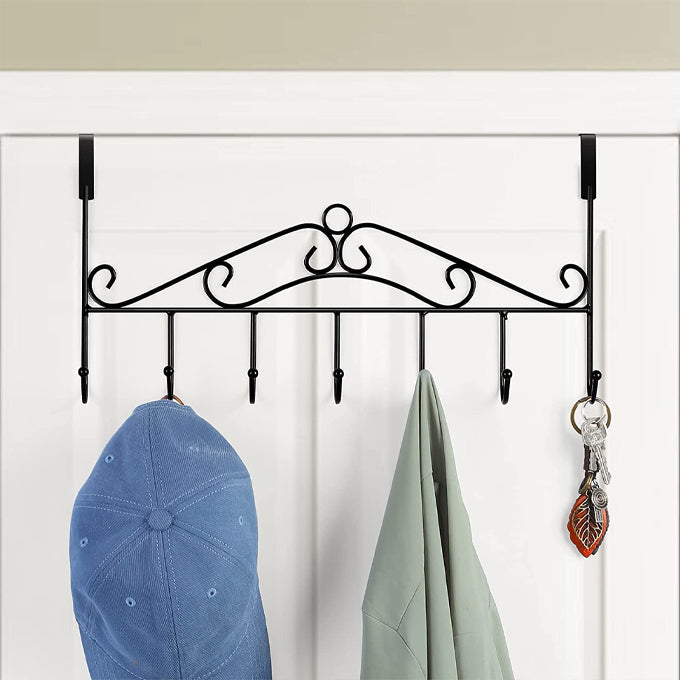 Over The Door Hanger with 7 Hooks for Clothes, Over Door Hooks,Behind Door Hangers