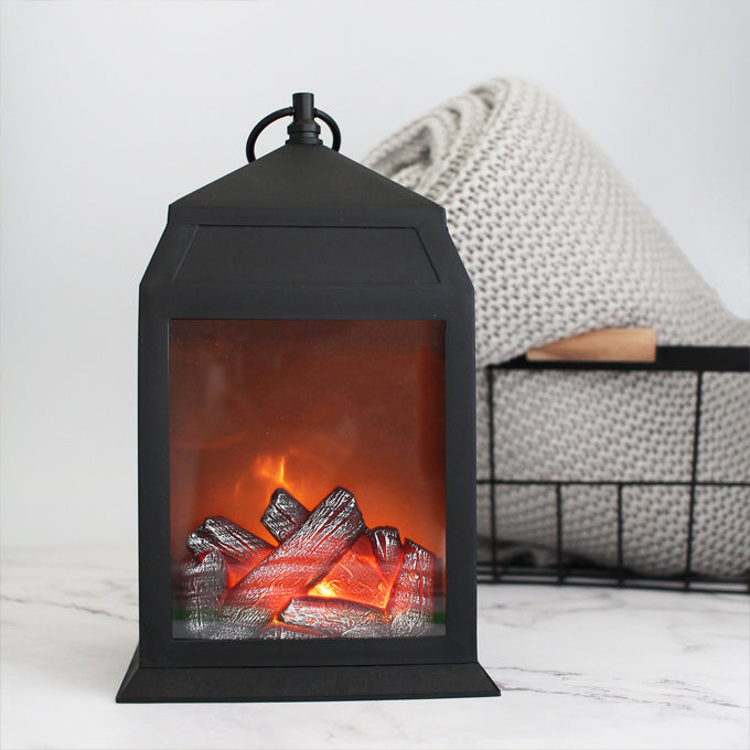 Fireplace Lantern 6 Super Bright LEDs 6 Hours Timer Electric /battery operated