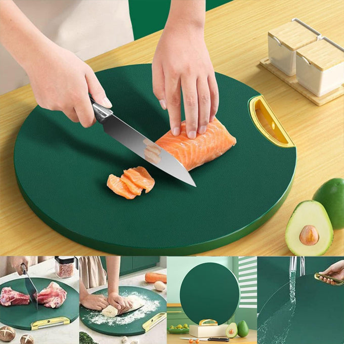 Reversable Chopping Board Round Mildew-proof Cutting Board for Fruit Meat