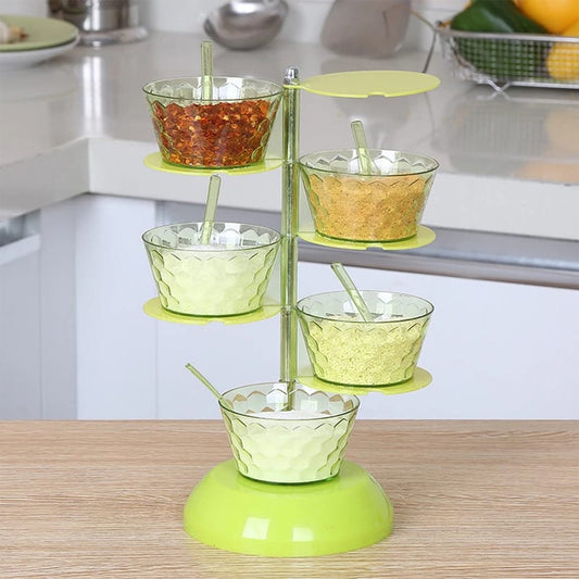 Rotating spice seasoning stand, 5 layer