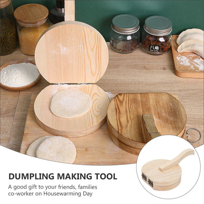 Big Size Wooden Dumpling dough press for chapati /burger 20cm flat dough