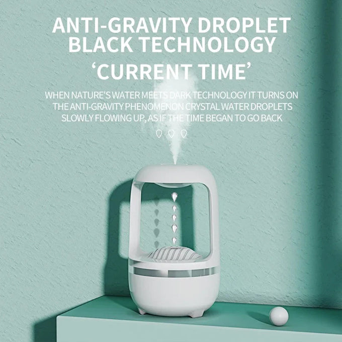 Anti-Gravity Water Drop Humidifier with Aromatherapy - Desktop Air Diffuser