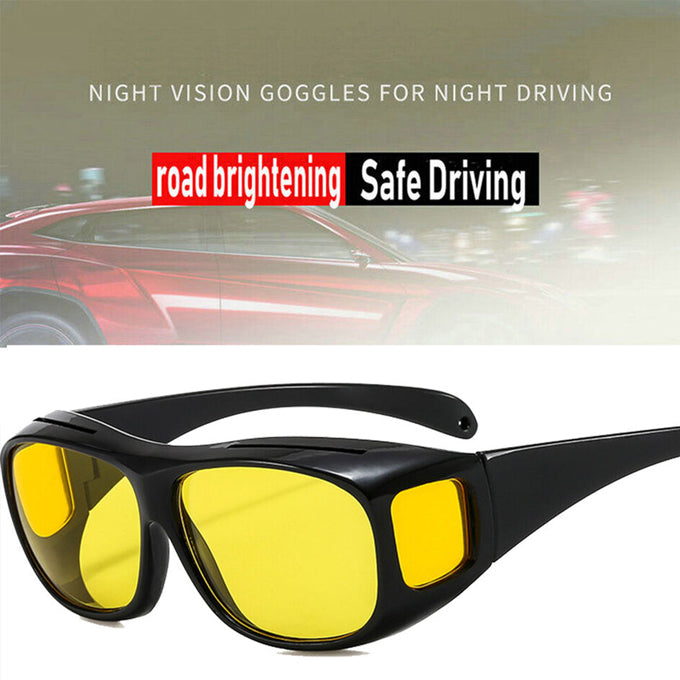 2pcs set dark & coloured Anti glare night vision driver Goggles enhanced light glasses