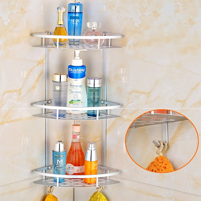 3 Layer Aluminum Bathroom Corner Shelf