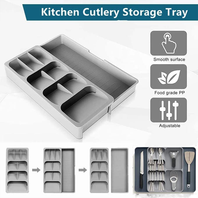 Big size 56cm Expandable cutlery gadgets drawer organizer