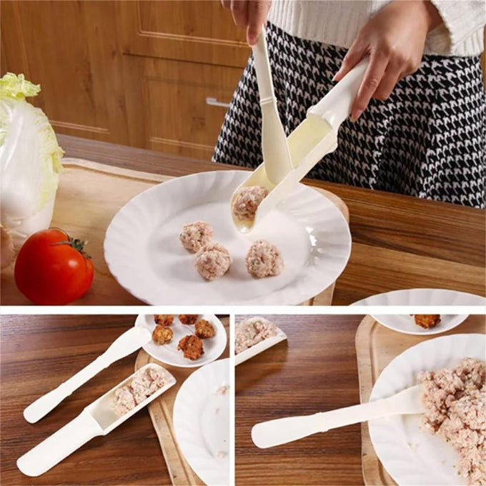 Non Stick Plastic Meatball Making Tool, Meat Baller Scoup, Meatball Maker Spoon