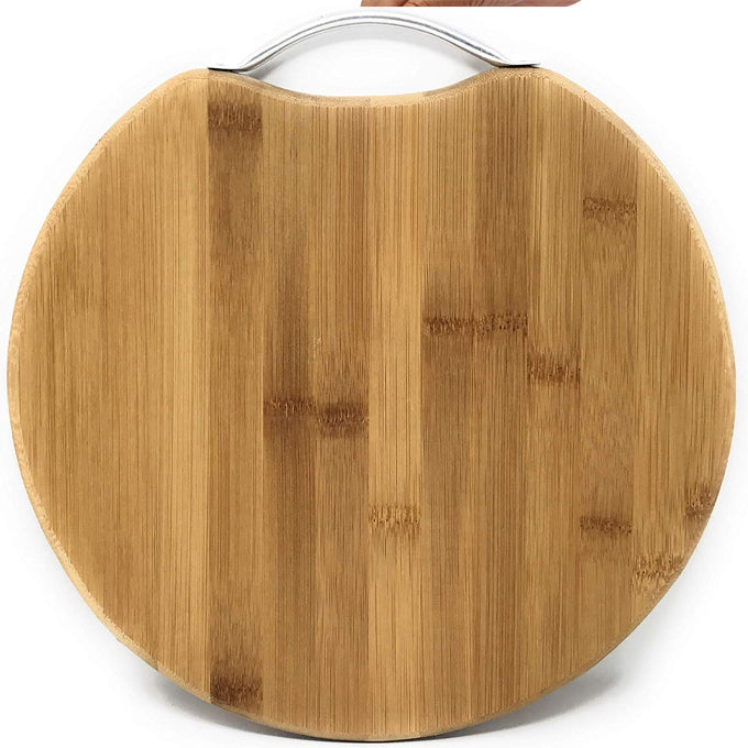 Non-Slip Wooden Bamboo Cutting Board with Antibacterial Surface with Handle