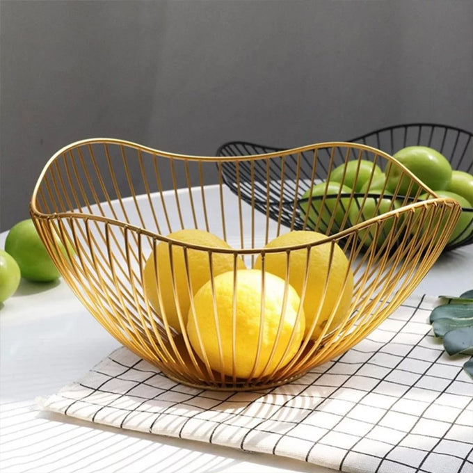 Metal Wire Iron Arts Fruit Storage Baskets for Kitchen Countertop Table Decorative