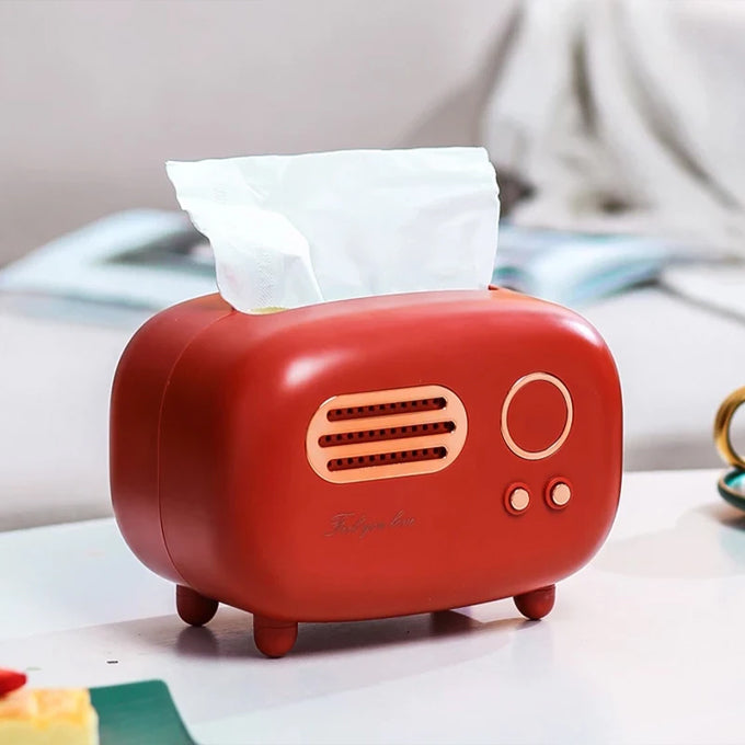 Facial Tissue Box Cover Holders Retro Radio Model Tissue Box