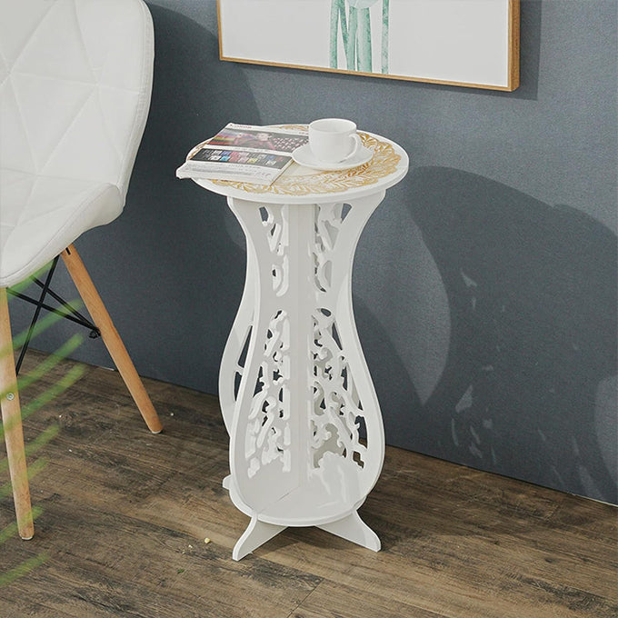 Board Flower Plant and Vase Stand Display,Round Table Plants Flower Stand