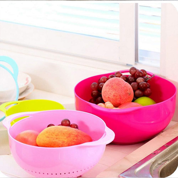 10Pcs Rainbow Bowls Set Salad Bowl Plastic Baking Measuring Cup Measuring Spoon