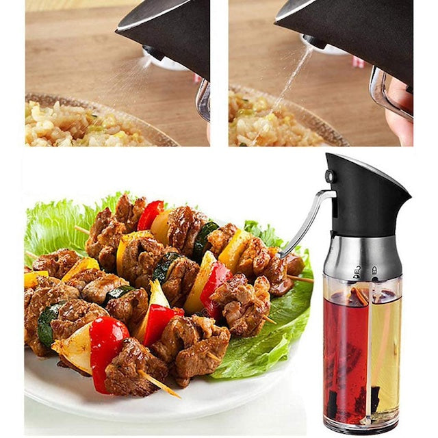 High Quality 2 in 1 Oil and Vinegar Bottle, Imported Kitchen Oil Sprayer, Leak Proof Vinegar Bottle