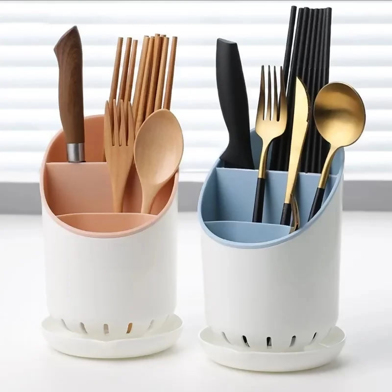 Cutlery Holder With Drain Holes