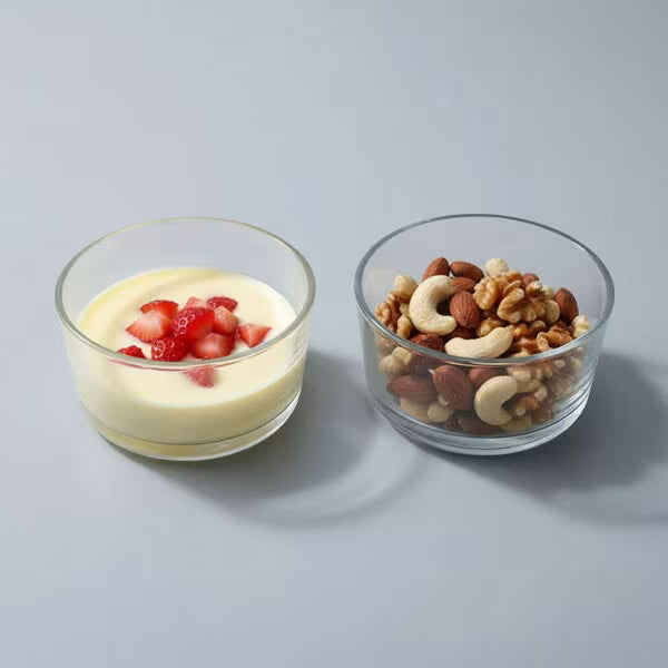 2-Piece Clear Round Chutney or Sauce Bowl Set