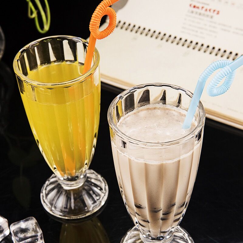 Sundabests 6-Piece High-Quality Round Glass Cups Set for Juice & Bar