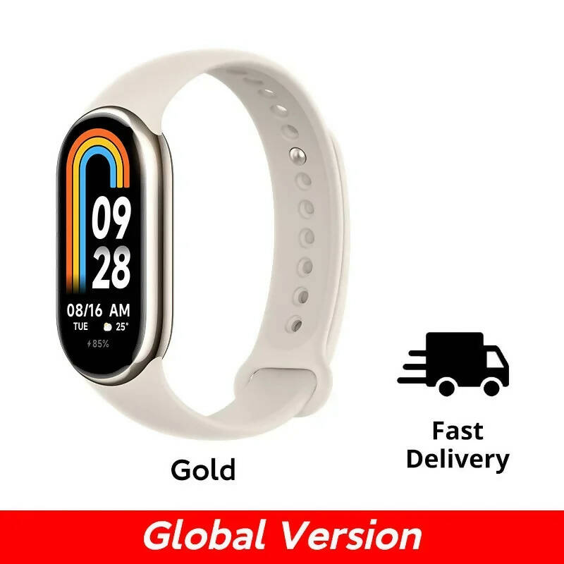 Global Version Xiaomi Smart Band 8 Blood Oxygen Monitor 1.62'' AMOLED Screen 16 Days Battery Life