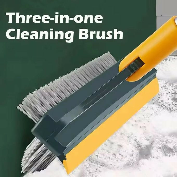 3 in 1 Magic Brush Floor Scrub Brush Broom Brush Long Handle Household Cleaning Brush Stainless Steel Bathroom Cleaning Home4