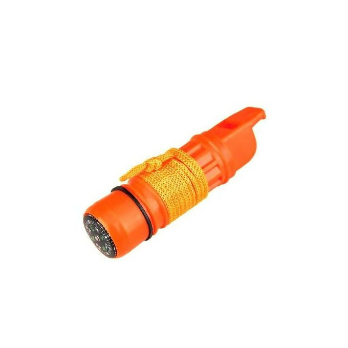 AceCamp 3338 5-Function Survival Whistle, Compass, Signal mirror, Flint, Capsule