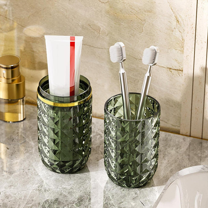 Elegant Aclyric 2 in 1 toothbrush holder/ make up brush holder