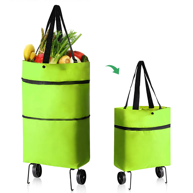 Shopping bags with wheels foldable sale