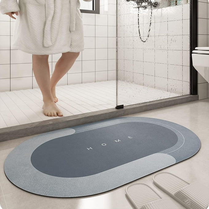 Absorbent Bath Mat Super Cozy Soft Strong Non-Slip PVC Bathroom Rug Quick Dry Bathroom Carpet