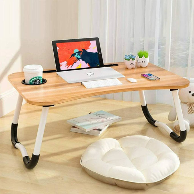 Multi-Purpose Laptop Desk for Study and Reading with Foldable Non-Slip Legs Reading Table Tray