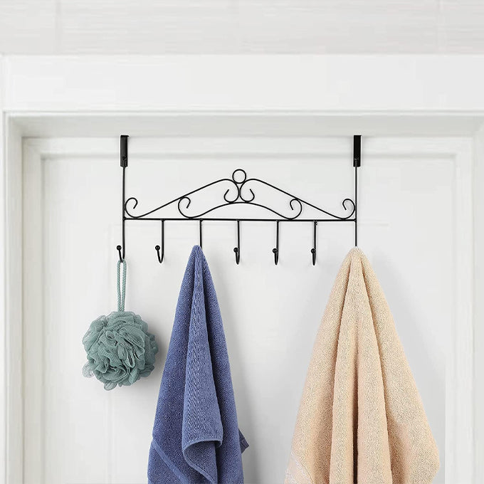 Over The Door Hanger with 7 Hooks for Clothes, Over Door Hooks,Behind Door Hangers